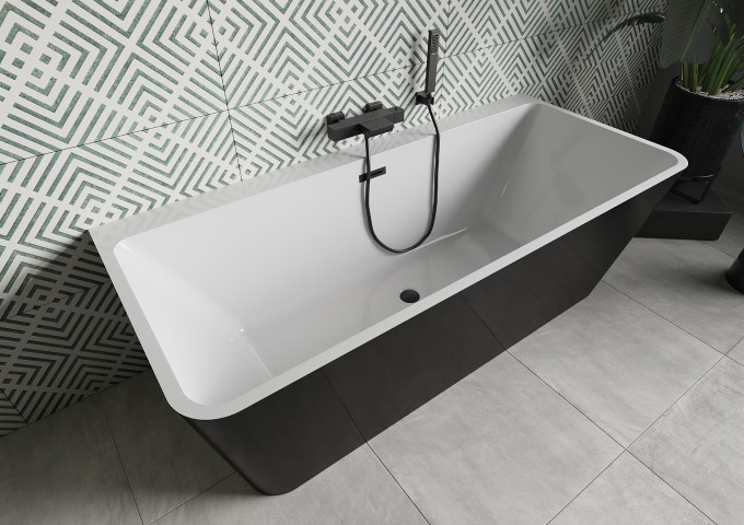 moderní Volně stojící přísadná vana 170x80 cm