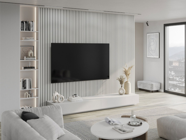 bílé lamely v místnosti