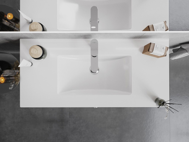 Skříňka do koupelny s umyvadlem 45 cm