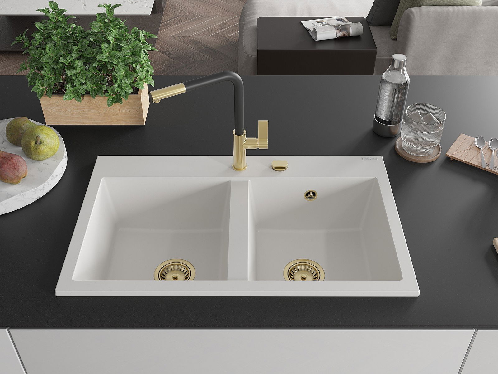 velký dvojitý dřez