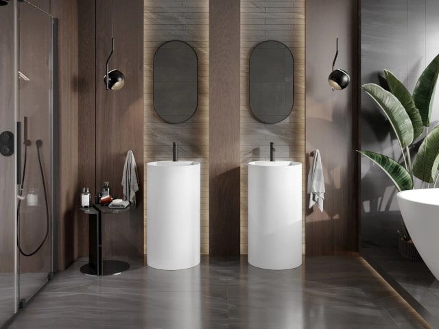 Neutrální světlo v koupelně