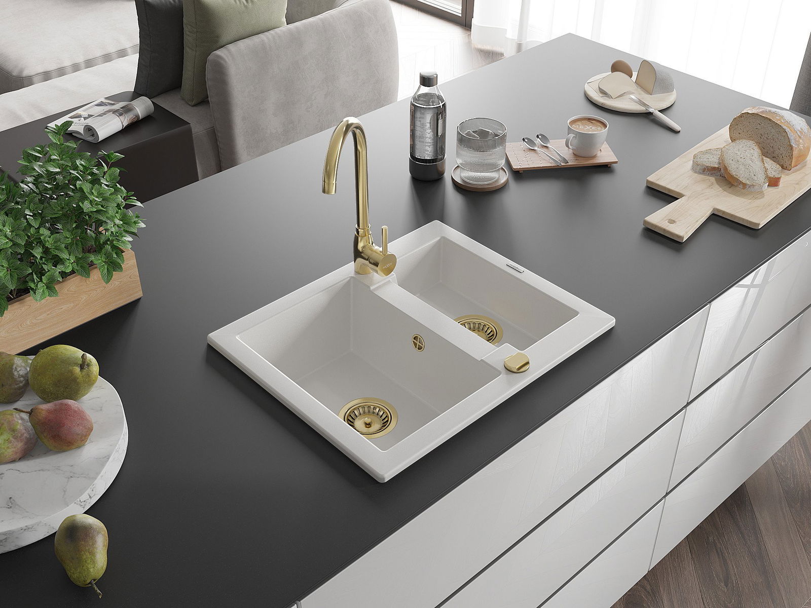 Půltorakomorový dřez Mexen