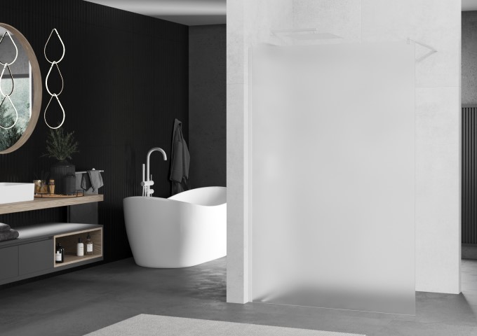 Bílé sprchové stěny