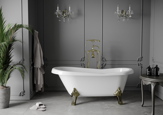 volně stojící vana na nožičkách