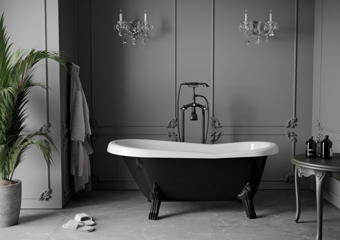 volně stojící vana s nožičkami