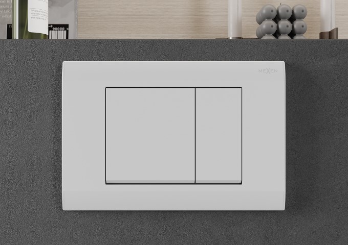 Splachovací tlačítka bílá