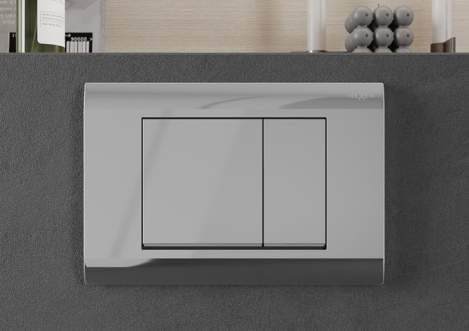 Splachovací tlačítka chrom lesklý