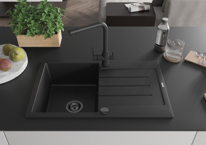 Kuchyňské baterie s možností připojení filtru vody černé