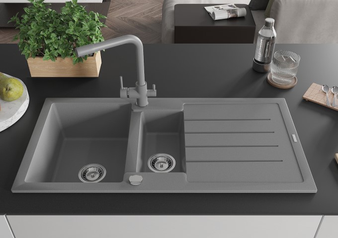 Granitové dřezy s odkapávačem