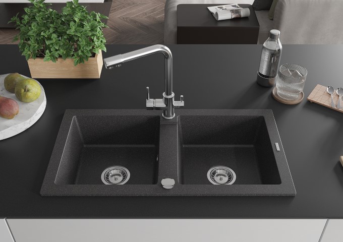 Chrom baterie kuchyňské s vytahovací výlevkou