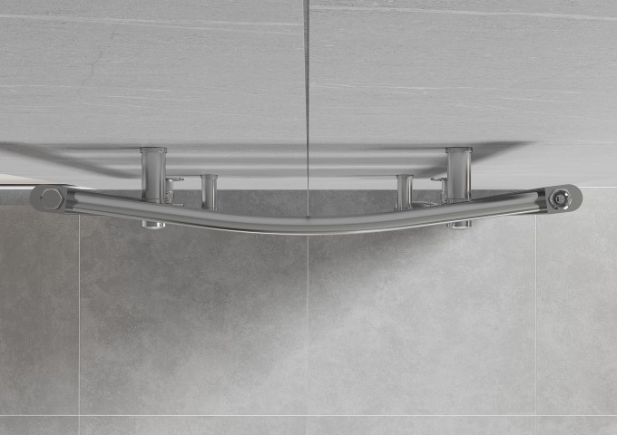 chromovaný koupelnový radiátor