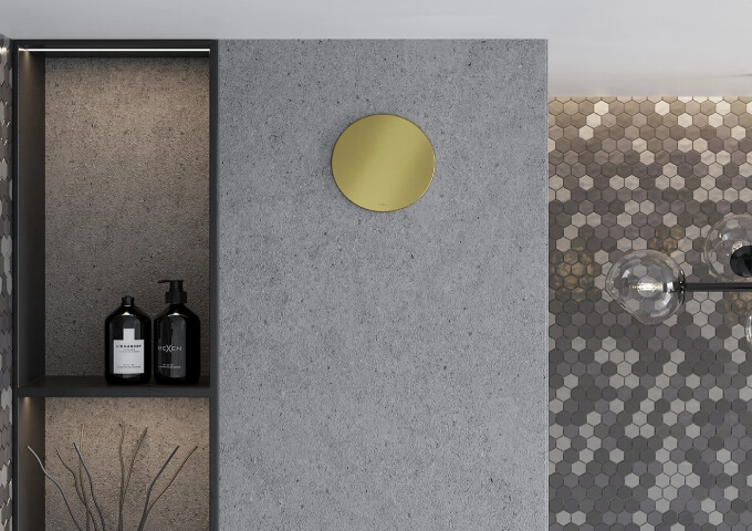 Zlatý koupelnový ventilátor