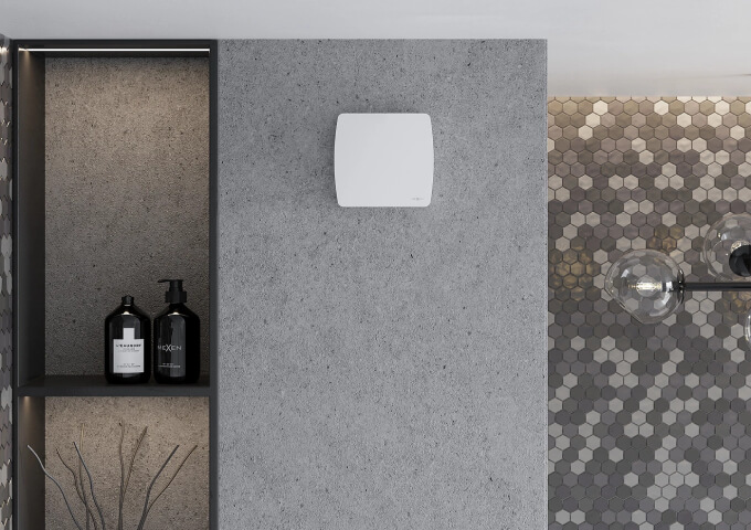 Bílý koupelnový ventilátor Mexen