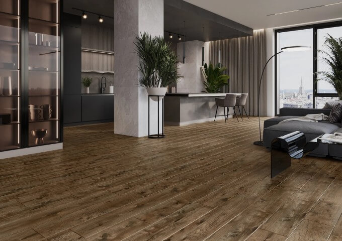 Mexen Orange Beach - inspirace vinylových panelov ořechových