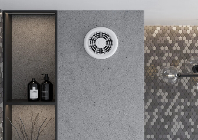 Bílý koupelnový ventilátor Mexen