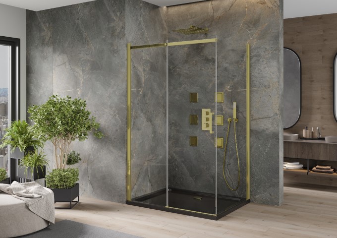 Zlatá sprchová hlavice