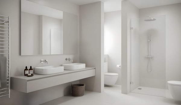 Minimalistická koupelna — jak zařídit jednoduchý, elegantní a funkční interiér? 