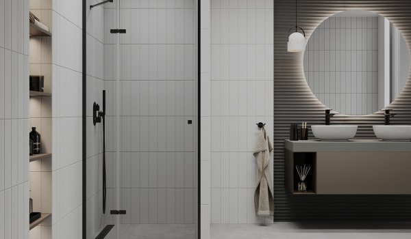 Tónovaná koupelna se sprchovými dveřmi