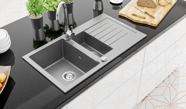 Bílá, černá, šedá v moderní kuchyni