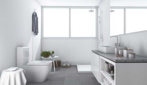 Umístění obdélníkového sprchového koutu v koupelně