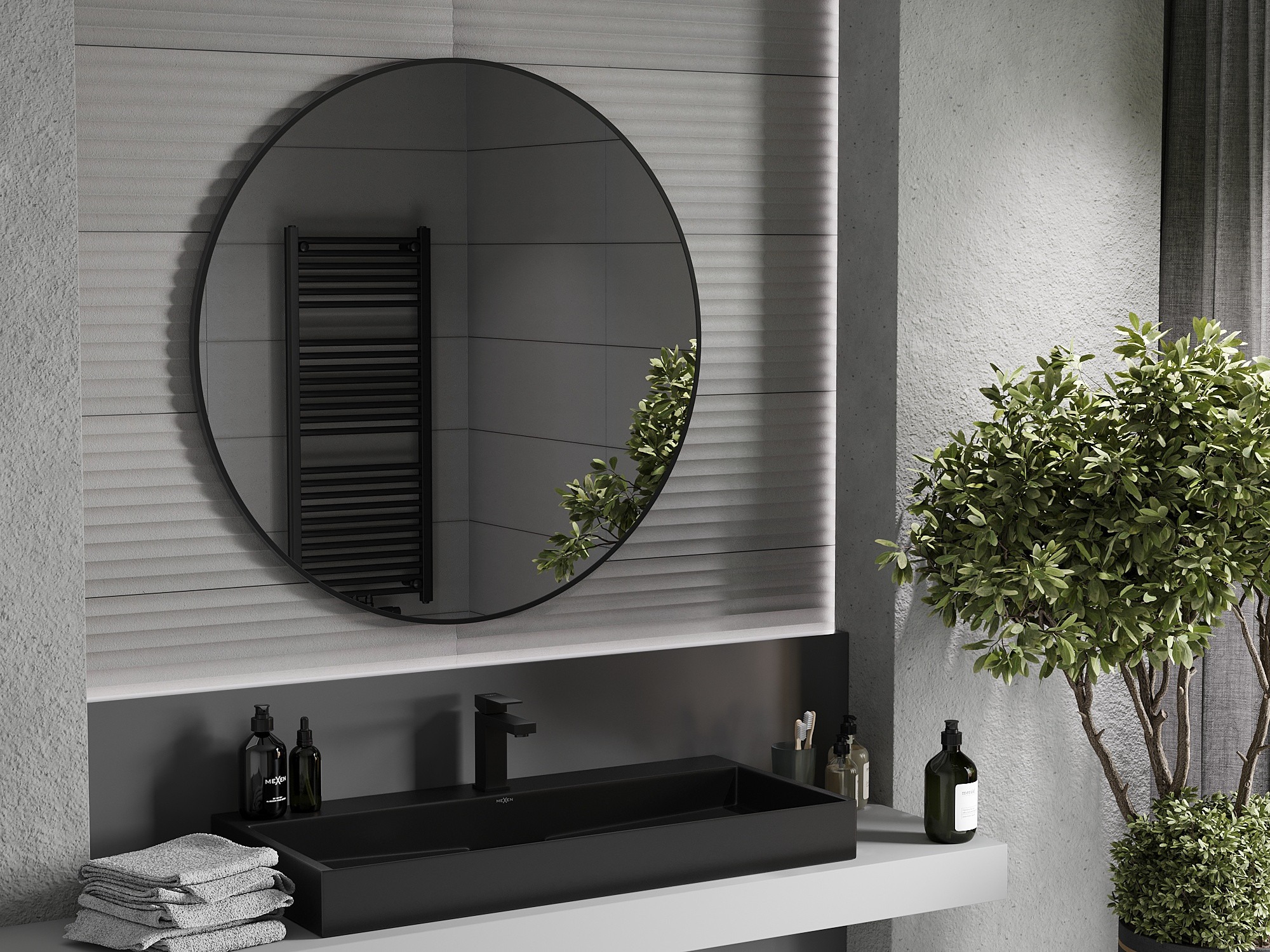 Tmavá koupelna v industriálním stylu